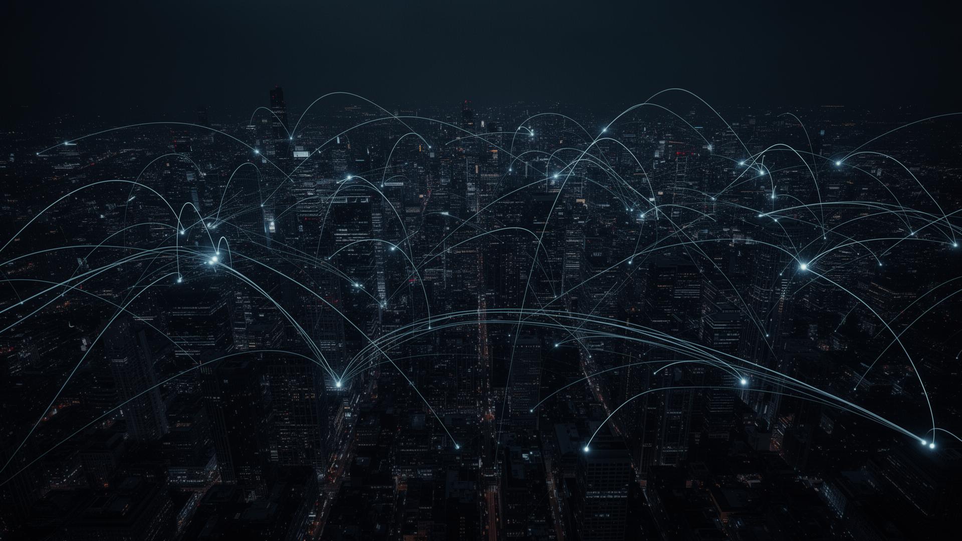 Abstract blockchain network visualization